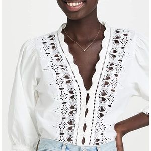Nwt Free People Louella Crop Top with embroidery detail